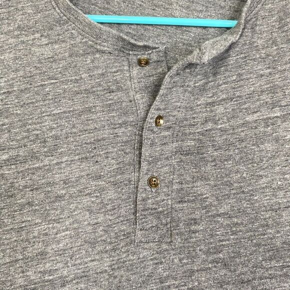 Scotch & Soda Sweater Shirt Men's Large Grey Cotton Henley Long Sleeve - Picture 6 of 11